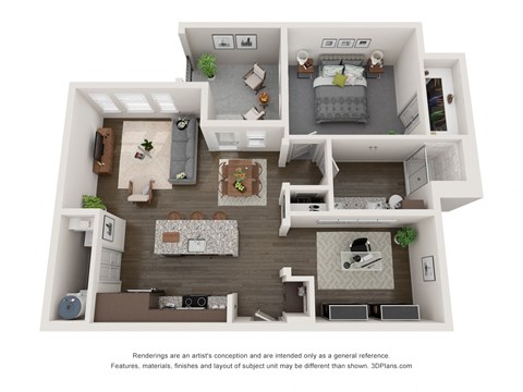 Nine 50 A10 luxury floor Plan 1 bed 1 bath